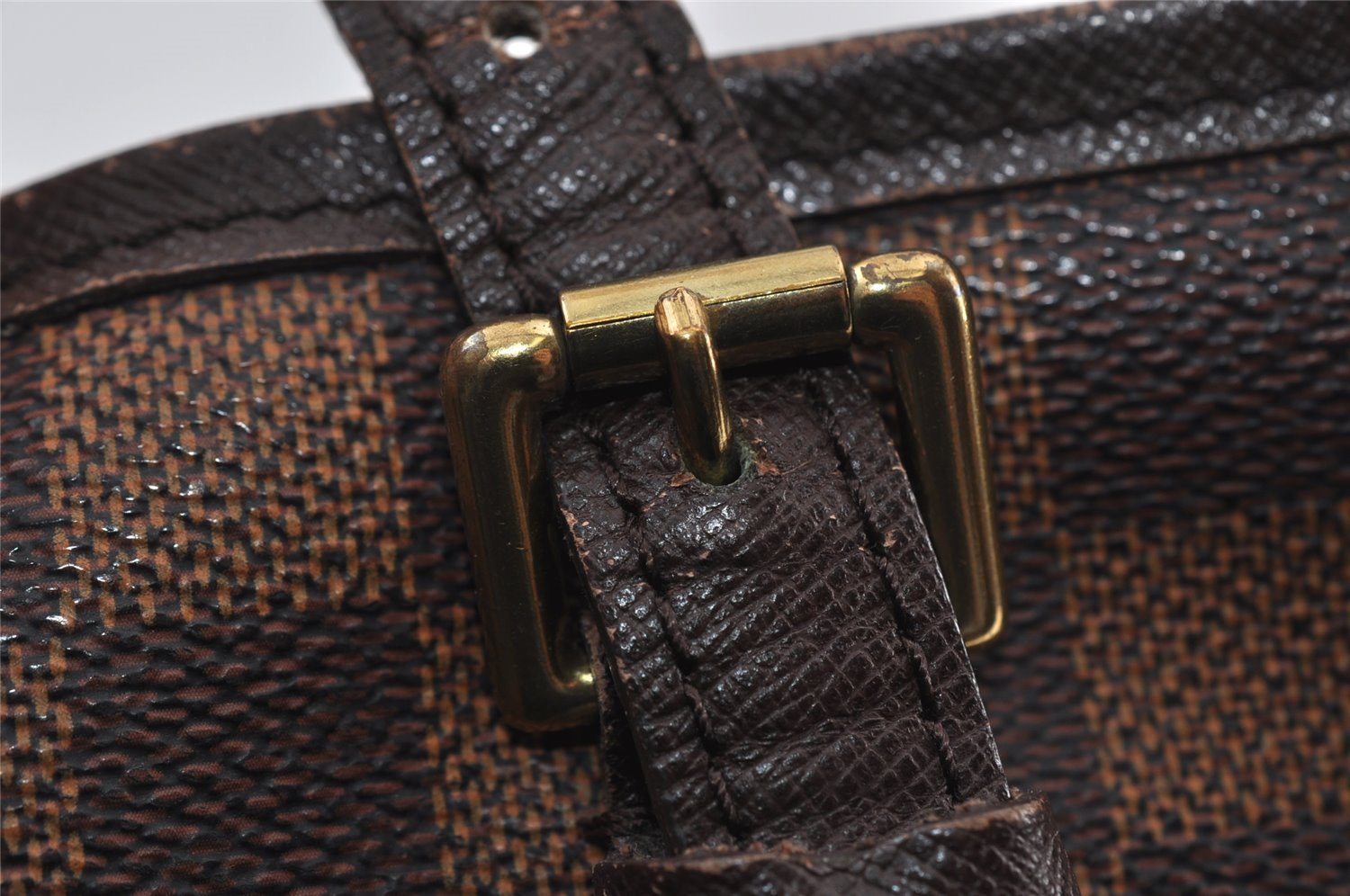 Authentic Louis Vuitton Damier Marais Bucket Shoulder Tote Bag N42240 LV 8090I