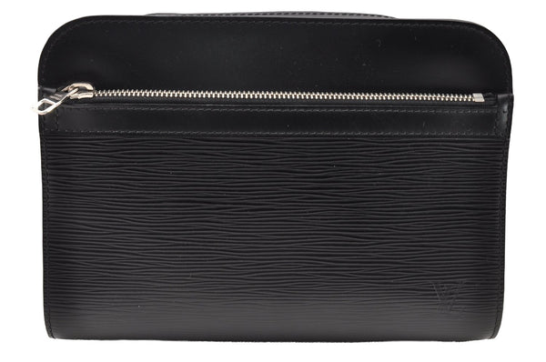 Authentic Louis Vuitton Epi Hoche Clutch Hand Bag Purse Black M59362 LV 8091I