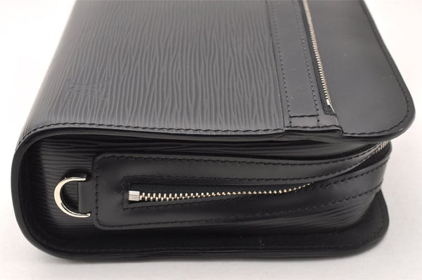 Authentic Louis Vuitton Epi Hoche Clutch Hand Bag Purse Black M59362 LV 8091I