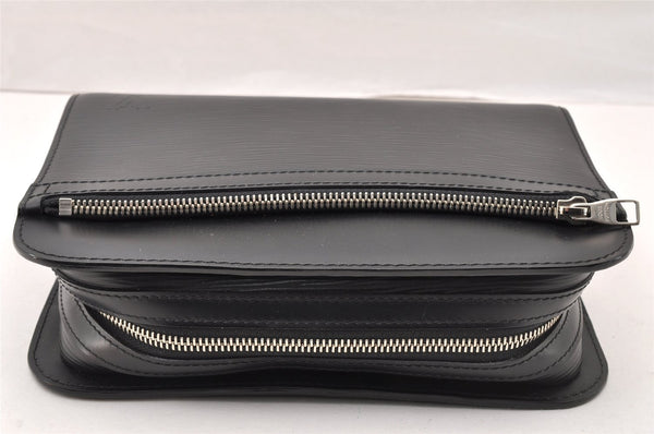 Authentic Louis Vuitton Epi Hoche Clutch Hand Bag Purse Black M59362 LV 8091I