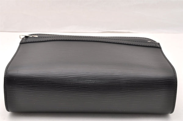 Authentic Louis Vuitton Epi Hoche Clutch Hand Bag Purse Black M59362 LV 8091I
