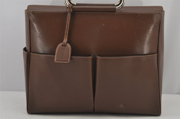 Authentic GUCCI Vintage Hand Bag Leather Brown Junk 8091J