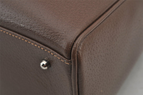 Authentic GUCCI Vintage Hand Bag Leather Brown Junk 8091J