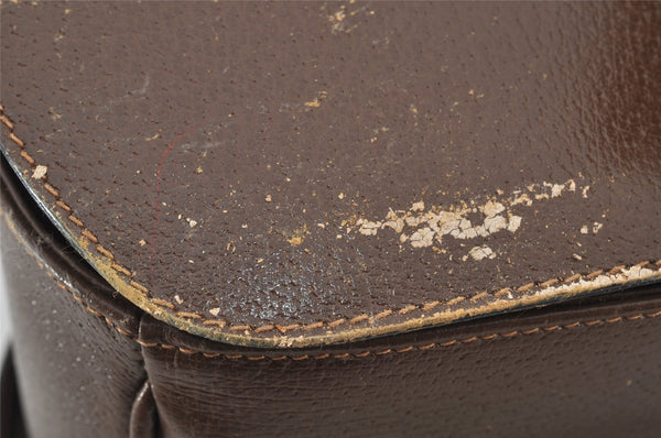 Authentic GUCCI Vintage Hand Bag Leather Brown Junk 8091J