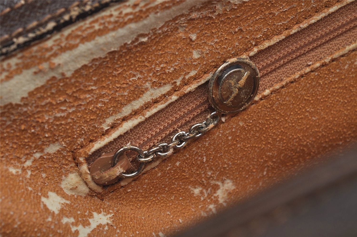 Authentic GUCCI Vintage Hand Bag Leather Brown Junk 8091J