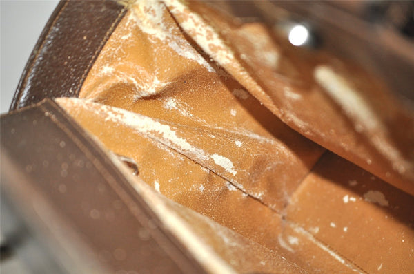 Authentic GUCCI Vintage Hand Bag Leather Brown Junk 8091J