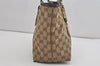 Authentic GUCCI Web Sherry Line Tote Bag GG Canvas Leather 137396 Brown 8092I