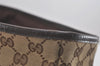 Authentic GUCCI Web Sherry Line Tote Bag GG Canvas Leather 137396 Brown 8092I