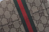 Authentic GUCCI Web Sherry Line Tote Bag GG Canvas Leather 137396 Brown 8092I