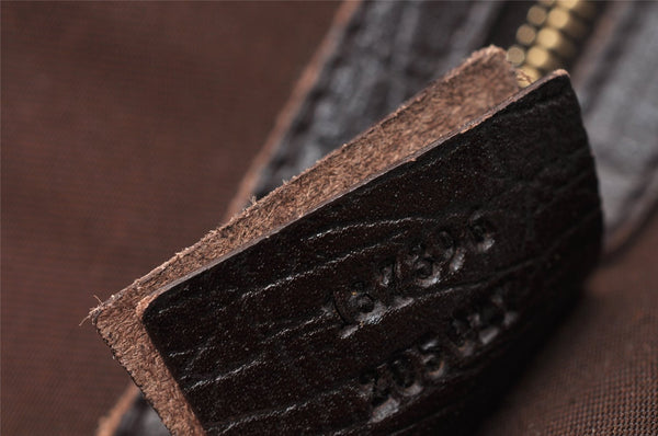 Authentic GUCCI Web Sherry Line Tote Bag GG Canvas Leather 137396 Brown 8092I