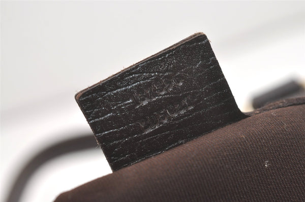 Authentic GUCCI Web Sherry Line Tote Bag GG Canvas Leather 137396 Brown 8092I