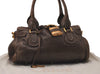 Authentic Chloe Vintage Paddington Leather Shoulder Hand Bag Brown 8092J