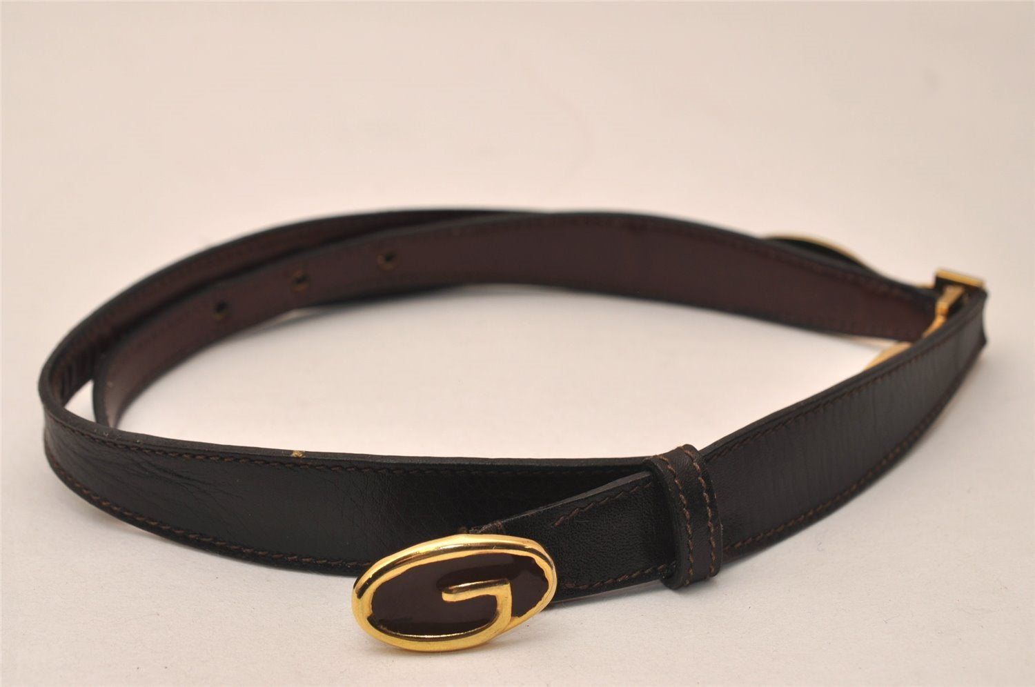 Authentic GUCCI Vintage Belt Leather Size 75cm 29.5