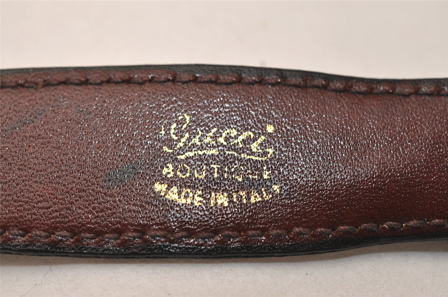 Authentic GUCCI Vintage Belt Leather Size 75cm 29.5