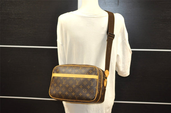 Authentic Louis Vuitton Monogram Reporter PM Shoulder Cross Bag M45254 LV 8095I