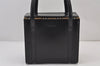 Authentic Burberrys Vintage Nova Check Leather Shoulder Hand Bag Black 8097J