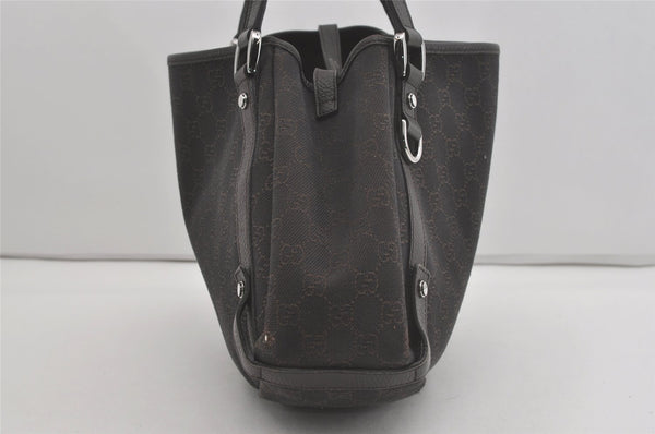 Authentic GUCCI Abbey Shoulder Tote Bag GG Canvas Leather 293578 Brown 8098I