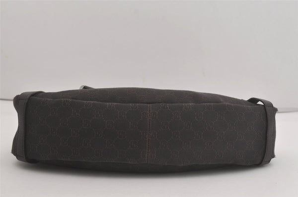 Authentic GUCCI Abbey Shoulder Tote Bag GG Canvas Leather 293578 Brown 8098I