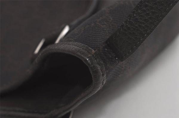 Authentic GUCCI Abbey Shoulder Tote Bag GG Canvas Leather 293578 Brown 8098I