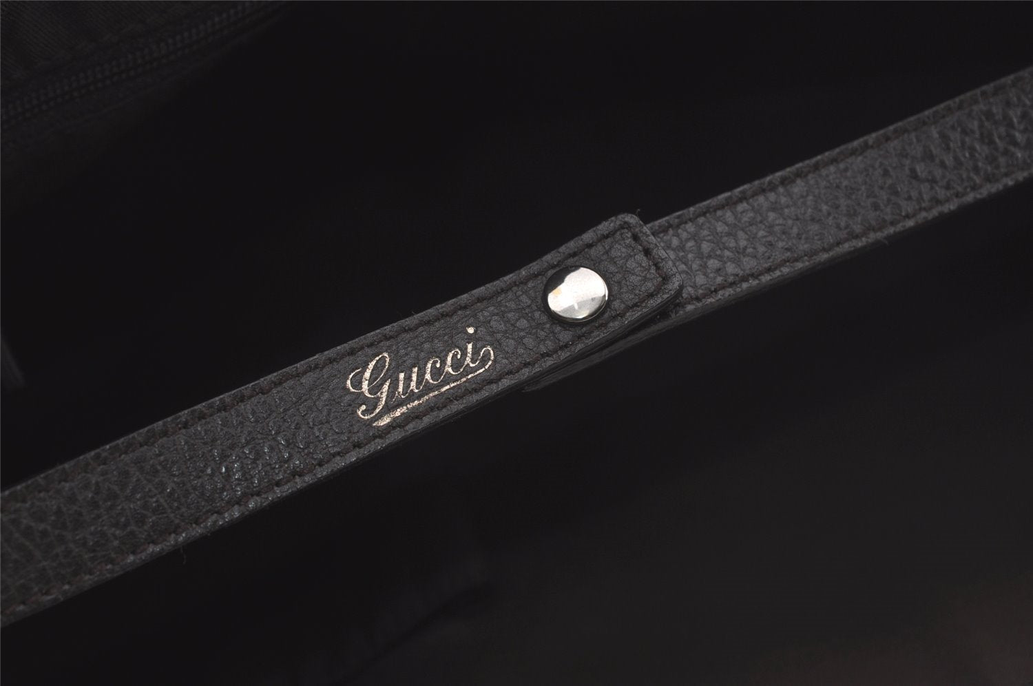 Authentic GUCCI Abbey Shoulder Tote Bag GG Canvas Leather 293578 Brown 8098I