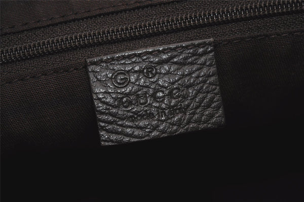 Authentic GUCCI Abbey Shoulder Tote Bag GG Canvas Leather 293578 Brown 8098I