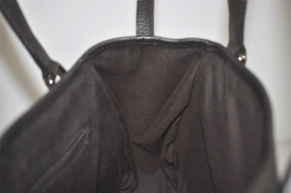 Authentic GUCCI Abbey Shoulder Tote Bag GG Canvas Leather 293578 Brown 8098I