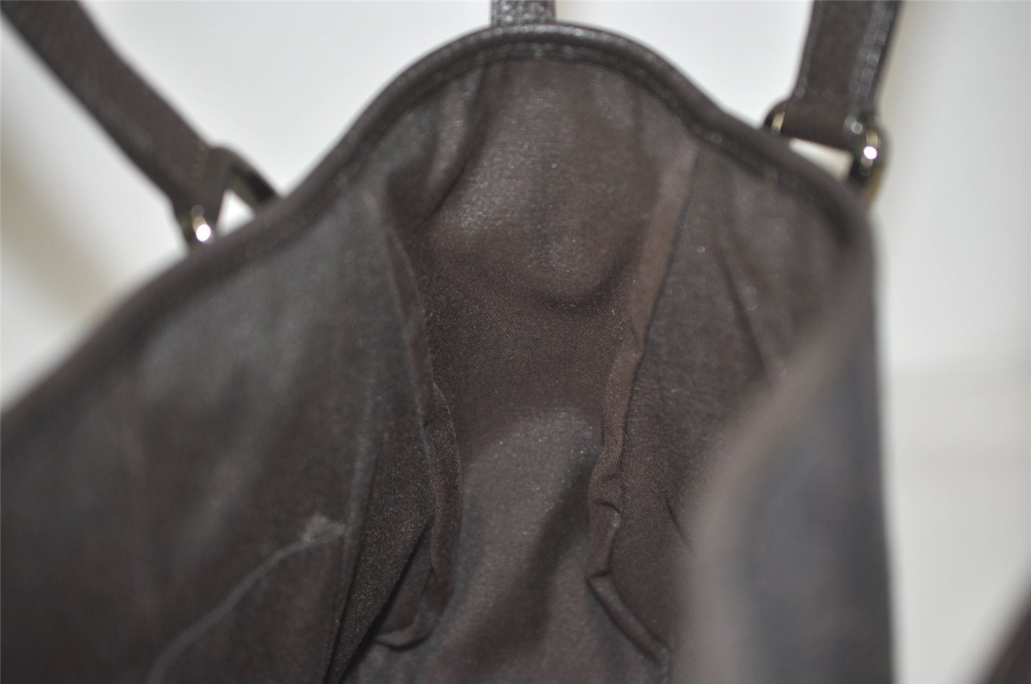 Authentic GUCCI Abbey Shoulder Tote Bag GG Canvas Leather 293578 Brown 8098I