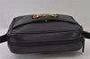 Authentic GUCCI Horsebit Shoulder Cross Body Bag Purse Leather Black Junk 8098J
