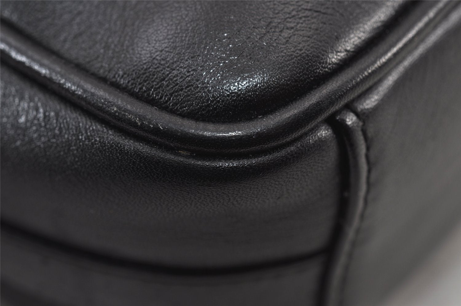 Authentic GUCCI Horsebit Shoulder Cross Body Bag Purse Leather Black Junk 8098J