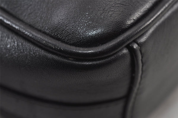 Authentic GUCCI Horsebit Shoulder Cross Body Bag Purse Leather Black Junk 8098J