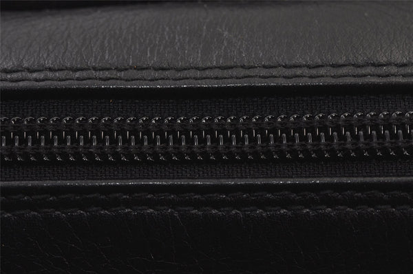 Authentic GUCCI Horsebit Shoulder Cross Body Bag Purse Leather Black Junk 8098J