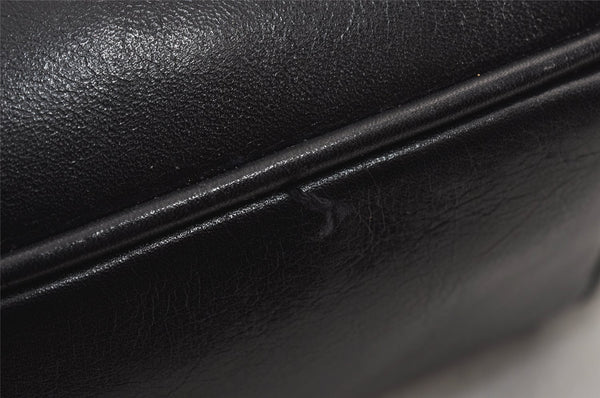 Authentic GUCCI Horsebit Shoulder Cross Body Bag Purse Leather Black Junk 8098J