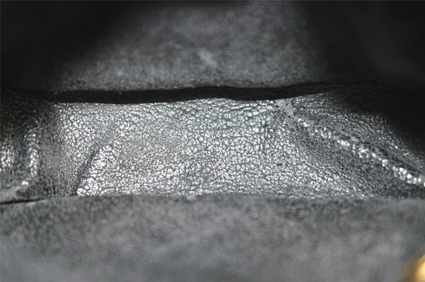 Authentic GUCCI Horsebit Shoulder Cross Body Bag Purse Leather Black Junk 8098J