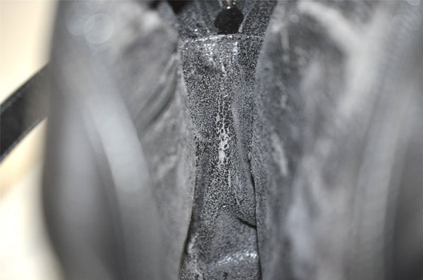 Authentic GUCCI Horsebit Shoulder Cross Body Bag Purse Leather Black Junk 8098J