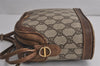 Authentic GUCCI Shoulder Cross Body Bag Purse GG PVC Leather Brown 8099J