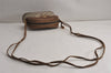 Authentic GUCCI Shoulder Cross Body Bag Purse GG PVC Leather Brown 8099J