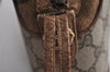 Authentic GUCCI Shoulder Cross Body Bag Purse GG PVC Leather Brown 8099J