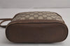 Authentic GUCCI Shoulder Cross Body Bag Purse GG PVC Leather Brown 8099J