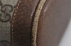 Authentic GUCCI Shoulder Cross Body Bag Purse GG PVC Leather Brown 8099J