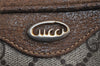 Authentic GUCCI Shoulder Cross Body Bag Purse GG PVC Leather Brown 8099J