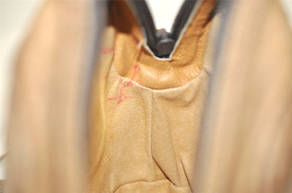 Authentic GUCCI Shoulder Cross Body Bag Purse GG PVC Leather Brown 8099J