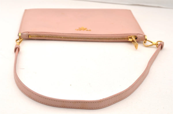 Authentic PRADA Saffiano Leather 2Way Shoulder Hand Clutch Bag Pink 8100I