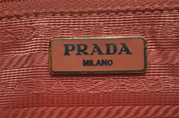 Authentic PRADA Saffiano Leather 2Way Shoulder Hand Clutch Bag Pink 8100I