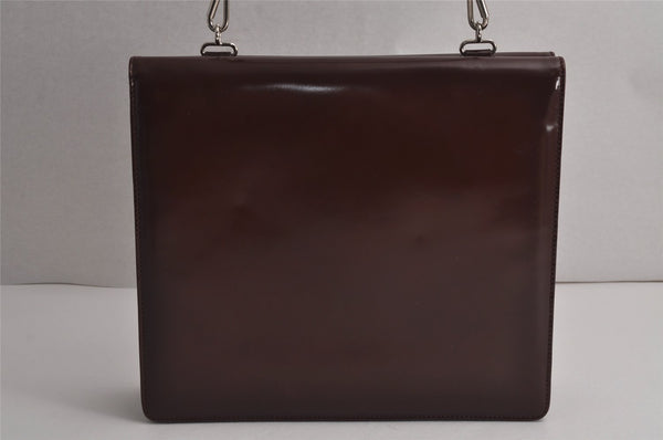 Authentic GUCCI Vintage Horsebit Shoulder Bag Purse Leather Brown Junk 8100J