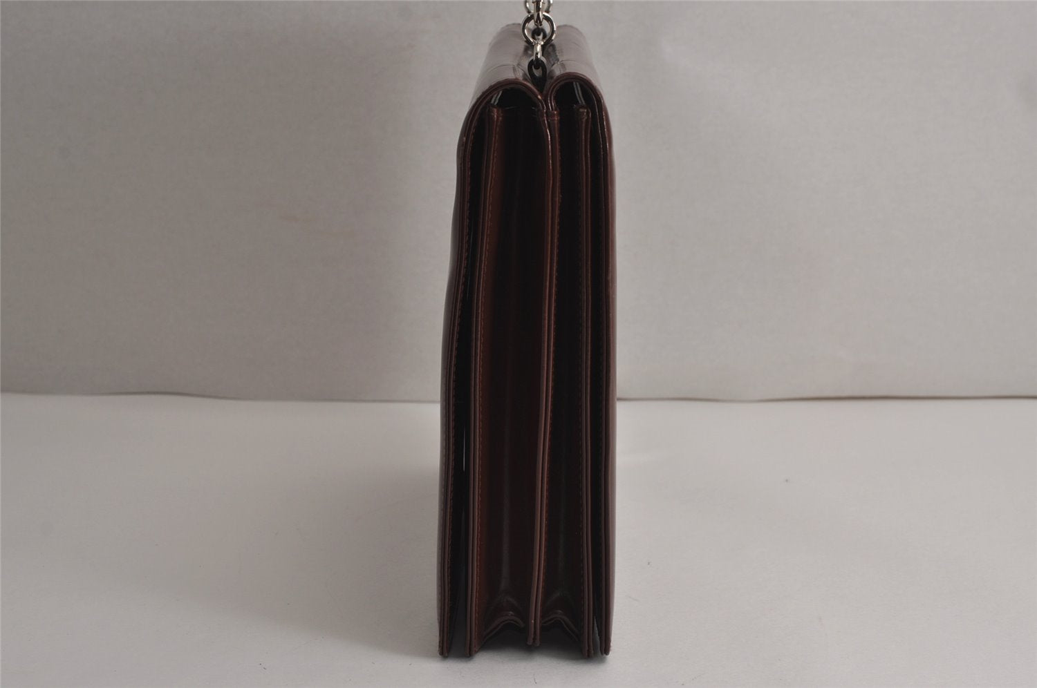 Authentic GUCCI Vintage Horsebit Shoulder Bag Purse Leather Brown Junk 8100J