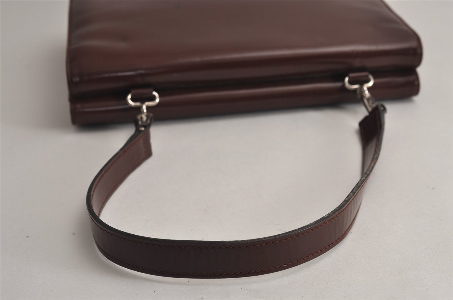 Authentic GUCCI Vintage Horsebit Shoulder Bag Purse Leather Brown Junk 8100J