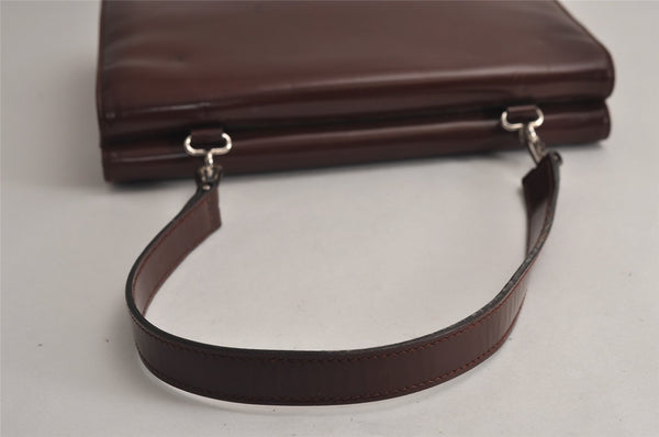 Authentic GUCCI Vintage Horsebit Shoulder Bag Purse Leather Brown Junk 8100J