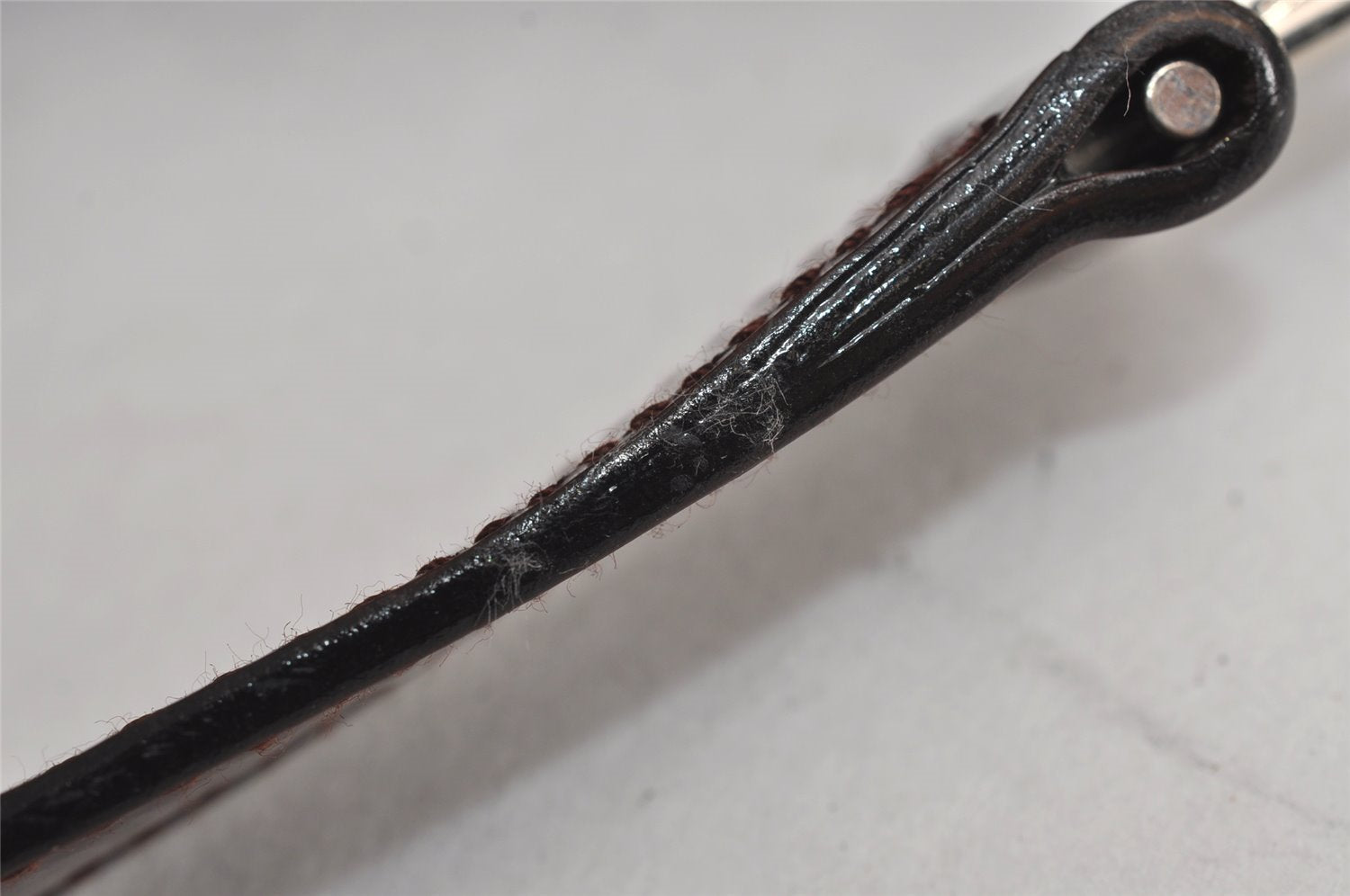 Authentic GUCCI Vintage Horsebit Shoulder Bag Purse Leather Brown Junk 8100J