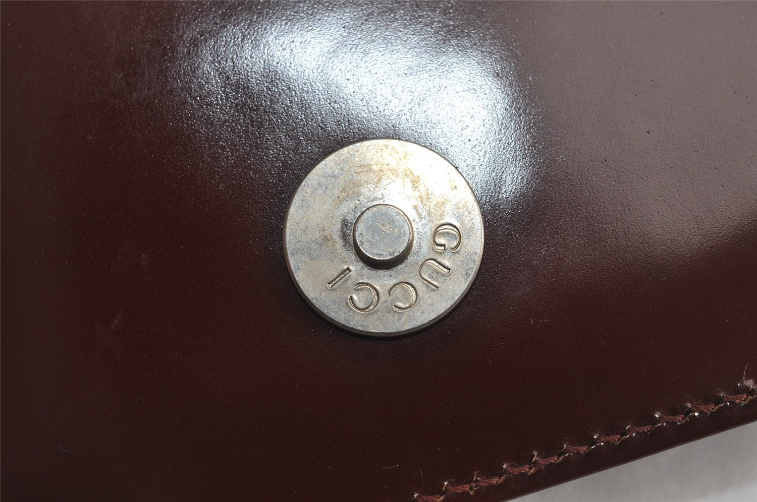 Authentic GUCCI Vintage Horsebit Shoulder Bag Purse Leather Brown Junk 8100J