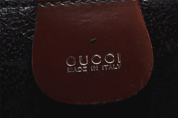 Authentic GUCCI Vintage Horsebit Shoulder Bag Purse Leather Brown Junk 8100J